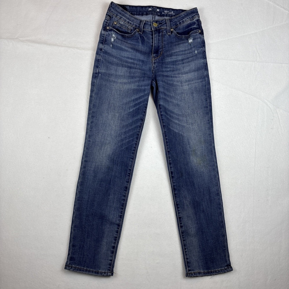 Signature Levi Strauss Jeans Women's 4 Blue Mid Rise Straight Denim Cotton